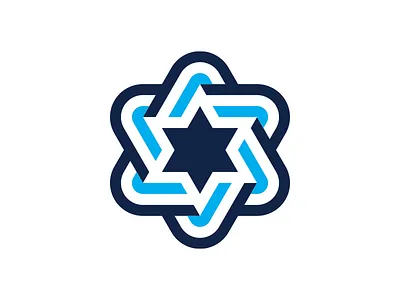 Blue Stripe Star hex star