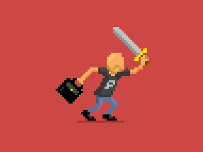 Pixelaw hero illustration lawyer legal pixel vector