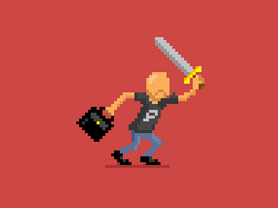 Pixelaw hero illustration lawyer legal pixel vector