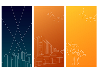 California Dreamin' banner banner ads california illustration illustrator line art