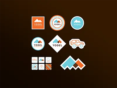 Yodel Stickers badge climbing rope concierge denver healthcare jeep medical patch stickers yodel