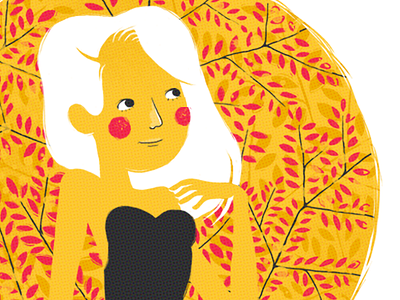 Yellow, like love. doodle girl girly illustration lovely yellow