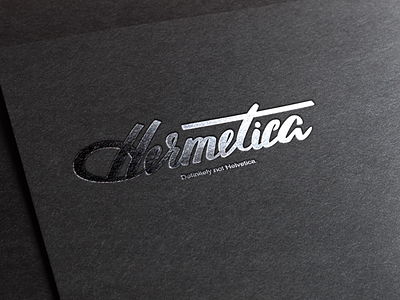 Hermetica logo brush calligraphy brushpen calligraphy handlettering logo logotype silver