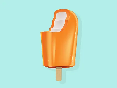 Orange Creamsicle Illustration cream creamsicle desert ice popsicle sweet treat