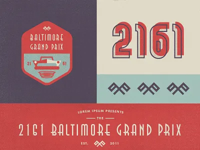 Grand Prix branding identity logo retro retro futurism retro logo texture