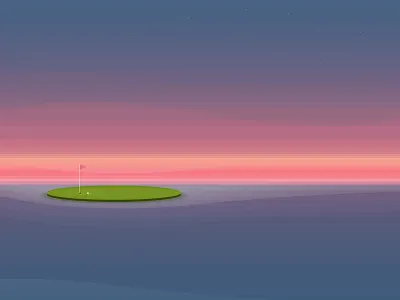 January 19th #1hourdesign 1hourdesign colour golf illustration learning palette random shading shadow sunset transparency vector