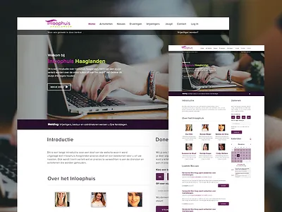 Inloophuis Haaglanden design interfaces ui web website