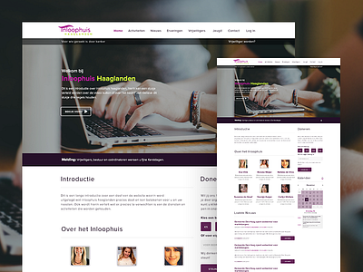 Inloophuis Haaglanden design interfaces ui web website