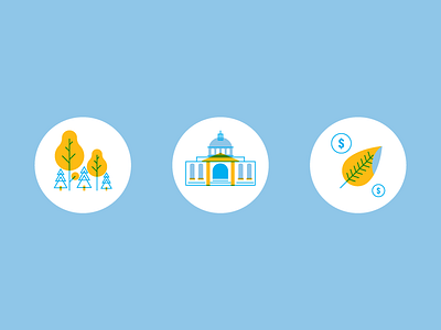 Icons building government icon leaf line art money overlay tree