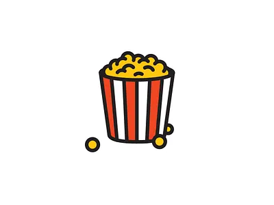 National Popcorn Day black corny illustration popcorn red white yellow