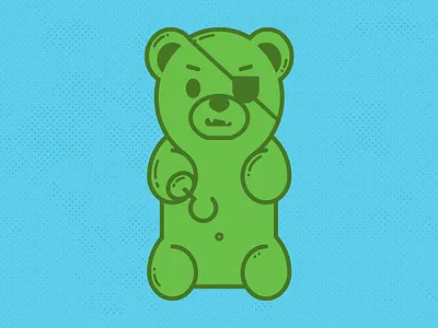 Pirate Gummy Bear gummybear illustration ilustración pirata pirate