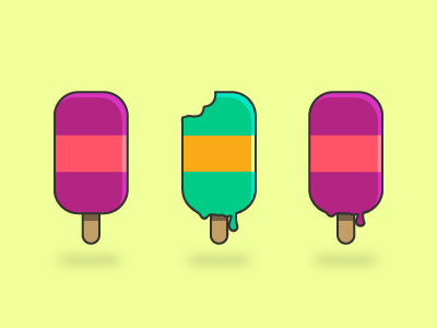 Wishing for Warm Weather ice cream illustration popsicle purple yellow