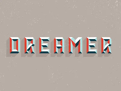 Dreamer bevel bold color dream font lettering sans type typeface typography