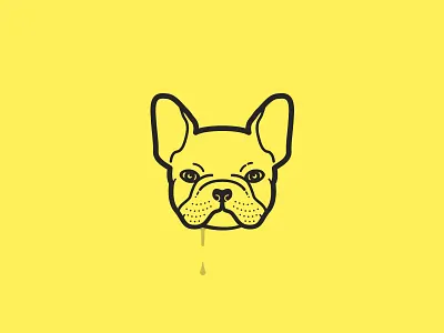Frenchy drool french bulldog frenchy good boy illustration