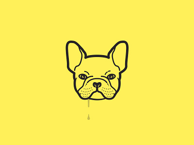 Frenchy drool french bulldog frenchy good boy illustration