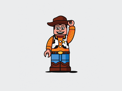 Woody - Famous Lego art artwork character design dribbble flat graphic icon illustration lego starwars