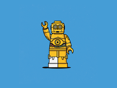 C3PO - Famous Lego art artwork character design dribbble flat graphic icon illustration lego starwars