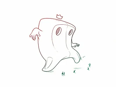 Mr Somebody drawing giant line photoshop sketch