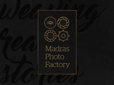 Logo for a Photography & Videography set-up design factory logo madras photography videography