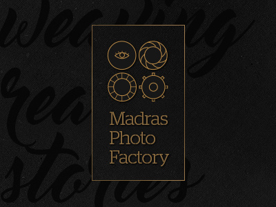 Logo for a Photography & Videography set-up design factory logo madras photography videography