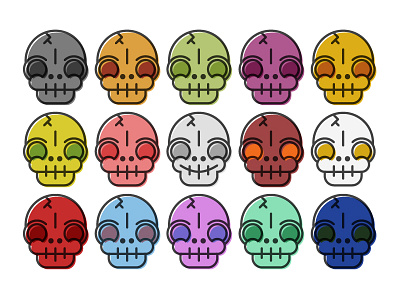 Skulls illustrator line monoweight monster screen print skull vector