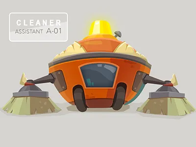 cleaner character color ios robot