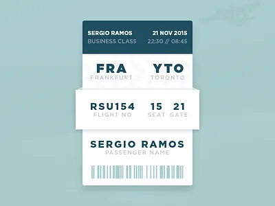 Boarding Pass boarding daily material mobile ui