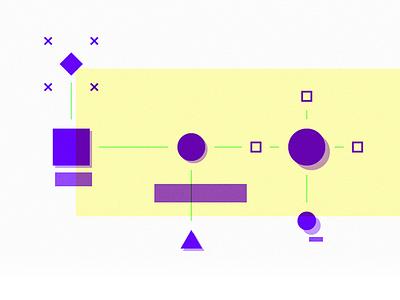 Beep Boop bright flowchart green purple shapes yellow