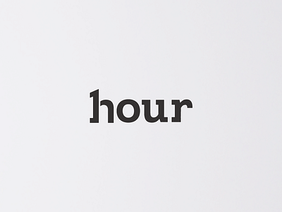 One Hour. black branding hour logotype number text time white