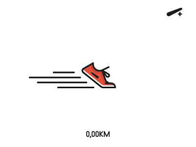 Nikeplus design flat illustration nike run running shoe vector