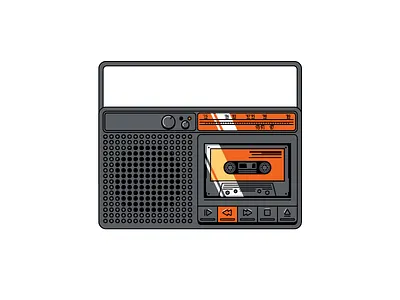 Old school radio cassette ghetto blaster old radio school