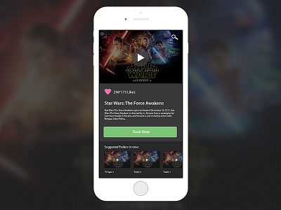 Trailer App Concept Exploration #2 app app design design concept iphone product design movies starwars trailer ui video
