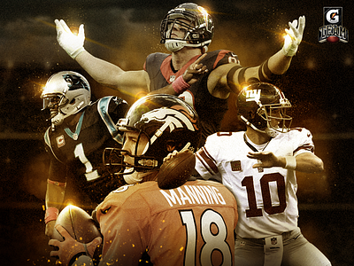 G Team Gatorade México broncos camnewton denver gatorade giants jjwatt manning nfl panters photoshop superbowl texans