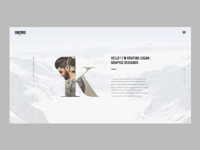 Onepro | Freelancer creative design freelancer inspiration portfolio site unique web