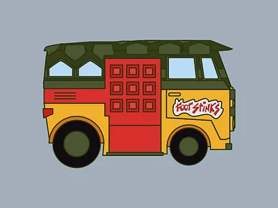Turtle Power illustration teenage mutant ninja turtles tmnt turtle power van