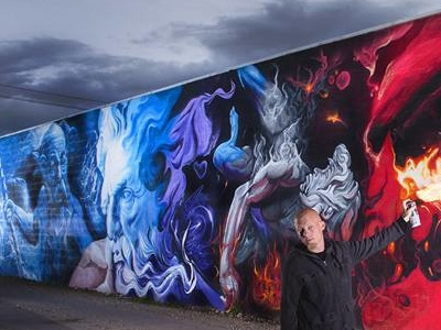 godlike graffiti mural streetart