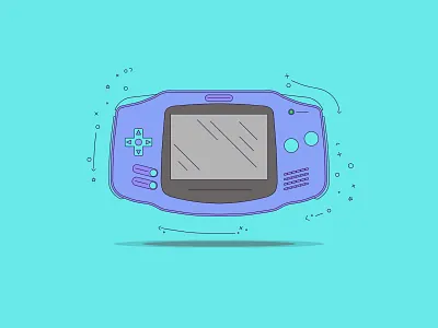 Gameboy Advanced brooklyn design electronic gameboy advanced iconography illustration nintendo nostalgia nyc purple toy video game