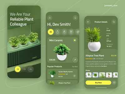 Plant App Design application delivery e commerce flower garden green ios mobile app mobile app design mobile ui modern design park people plant plant app plant shop popular design product shop ui