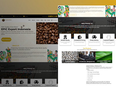 Epicexportindonesia - web design export quality commodity app design graphic design ui ux web website