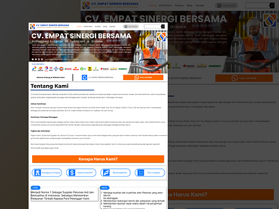 EMPATSINERGI Design Website - suppliers and distributors app branding design graphic design ui ux web website