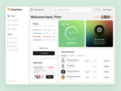 OrderFlow | Delivery Specialist Platform b2b business businessintelligence businessinterface dashboard delivery deliverymanagement deliveryoperations deliveryoptimization deliveryplatform managment orderdashboard ordermanagement performancemetrics product design ui ux userdashboard userexperience userinterface webdesign