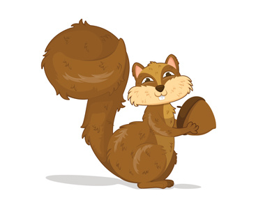 Squirrel animal character illustration squirrel