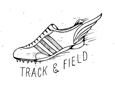 Track & Field branding icon illustration logo monogram sports vector vintage