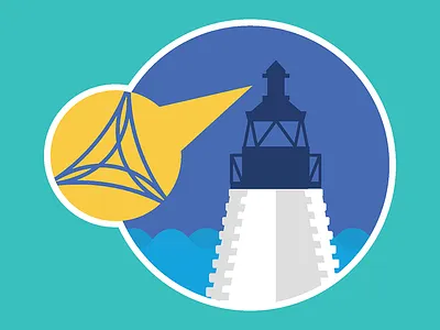 Final? Lighthouse ap event flat illustration lighthouse logo
