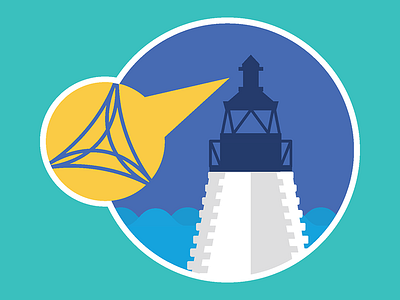 Final? Lighthouse ap event flat illustration lighthouse logo