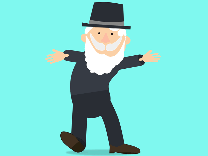 Santa Getting Down for New Years after effects gif
