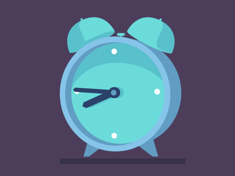 Wake Up! 2d animation clock minimalism morning motiongraphics skilz time window