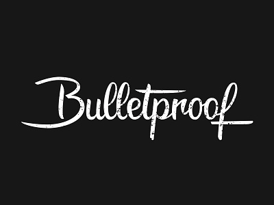 Bulletproof Brush lettering black brush lettering bulletproof calligraphy hand lettering illustration illustrator lettering script type typography white