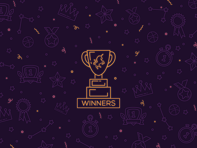 Winners dribbble ebdots eight black dots invite win winners