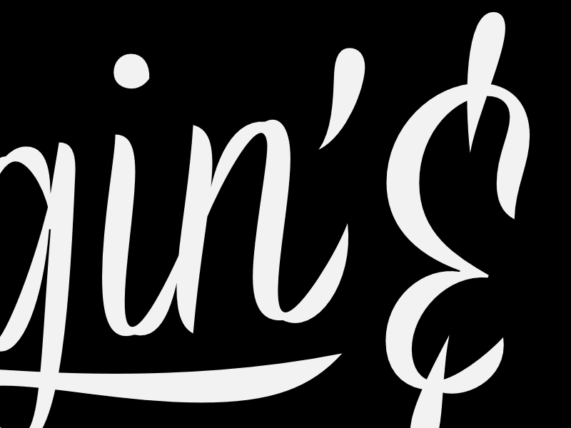 in' & Curves beziers bézier curves lettering process typography wip